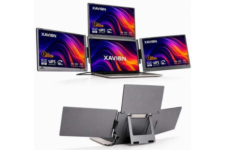 Xavion QuadView 14 UltraView Quad Monitor Laptop Screen Extender