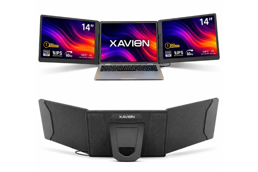 Xavion TriView 14 UltraThin Portable Monitor Laptop Screen Extender
