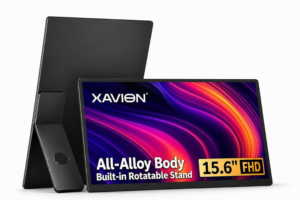 Xavion DuoView 15.6 UltraSlim Portable Monitor with Built-in Rotatable Stand
