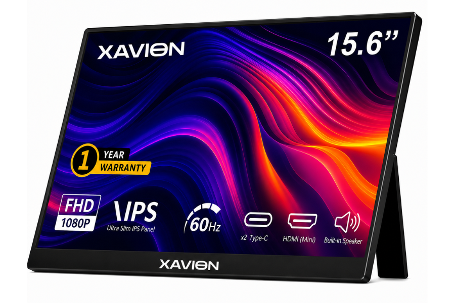 Xavion DuoView 15.6 inch portable monitor with Full HD IPS display