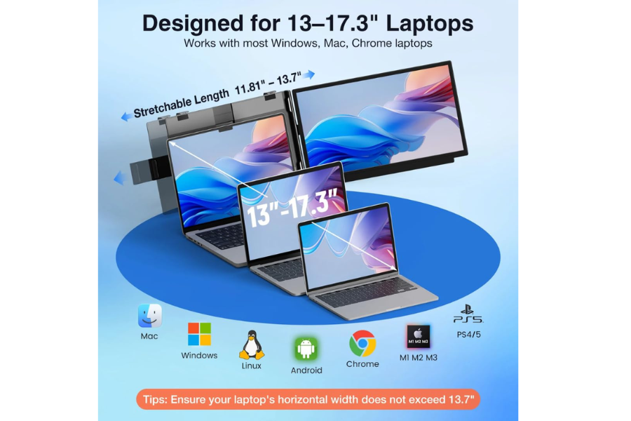 Xavion portable second monitor for laptop productivity