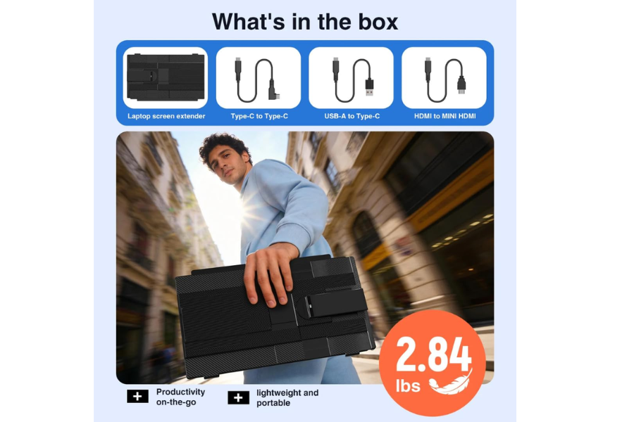 In the box 15.6 portable dual monitor