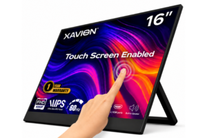 Xavion DuoView 16" Touchscreen Portable Monitor for Laptop | Full HD IPS, 10-Point Touch