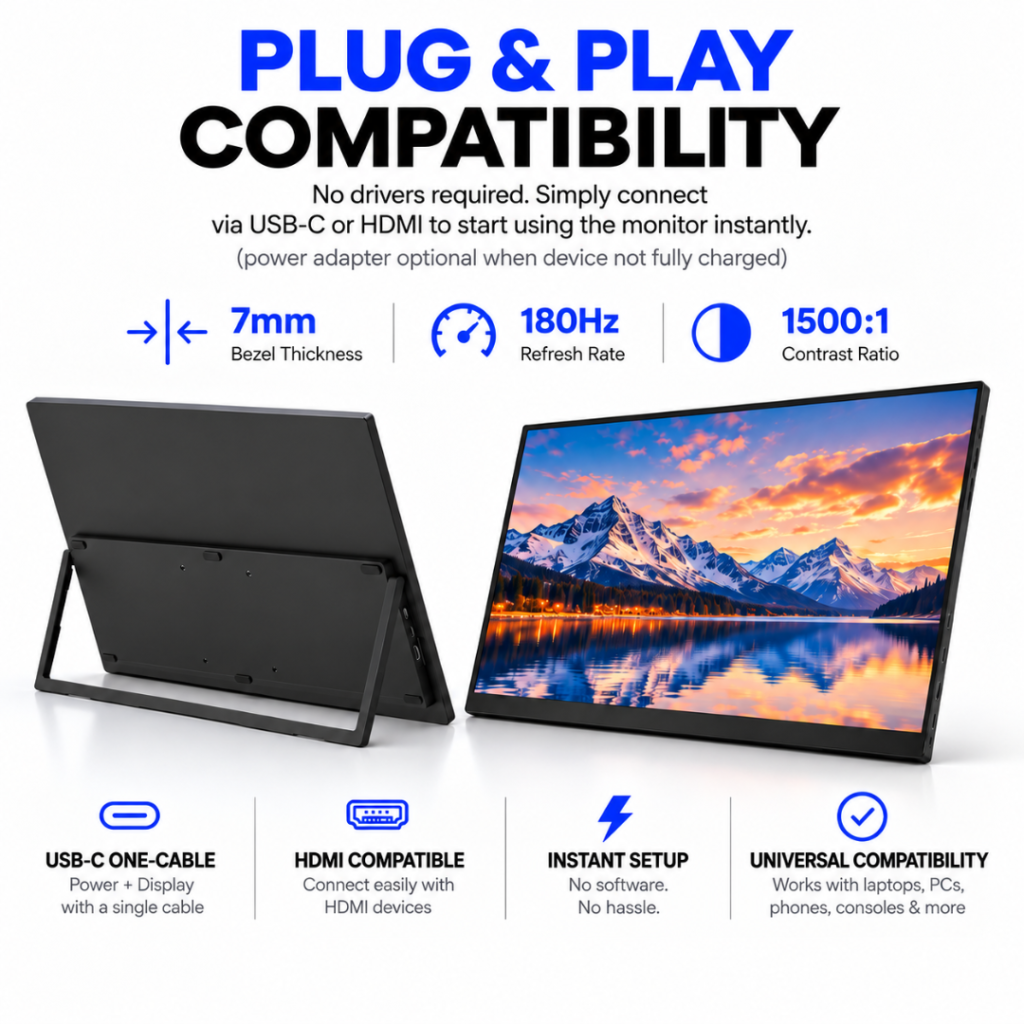 XAVION 23.8 inch widescreen gaming monitor