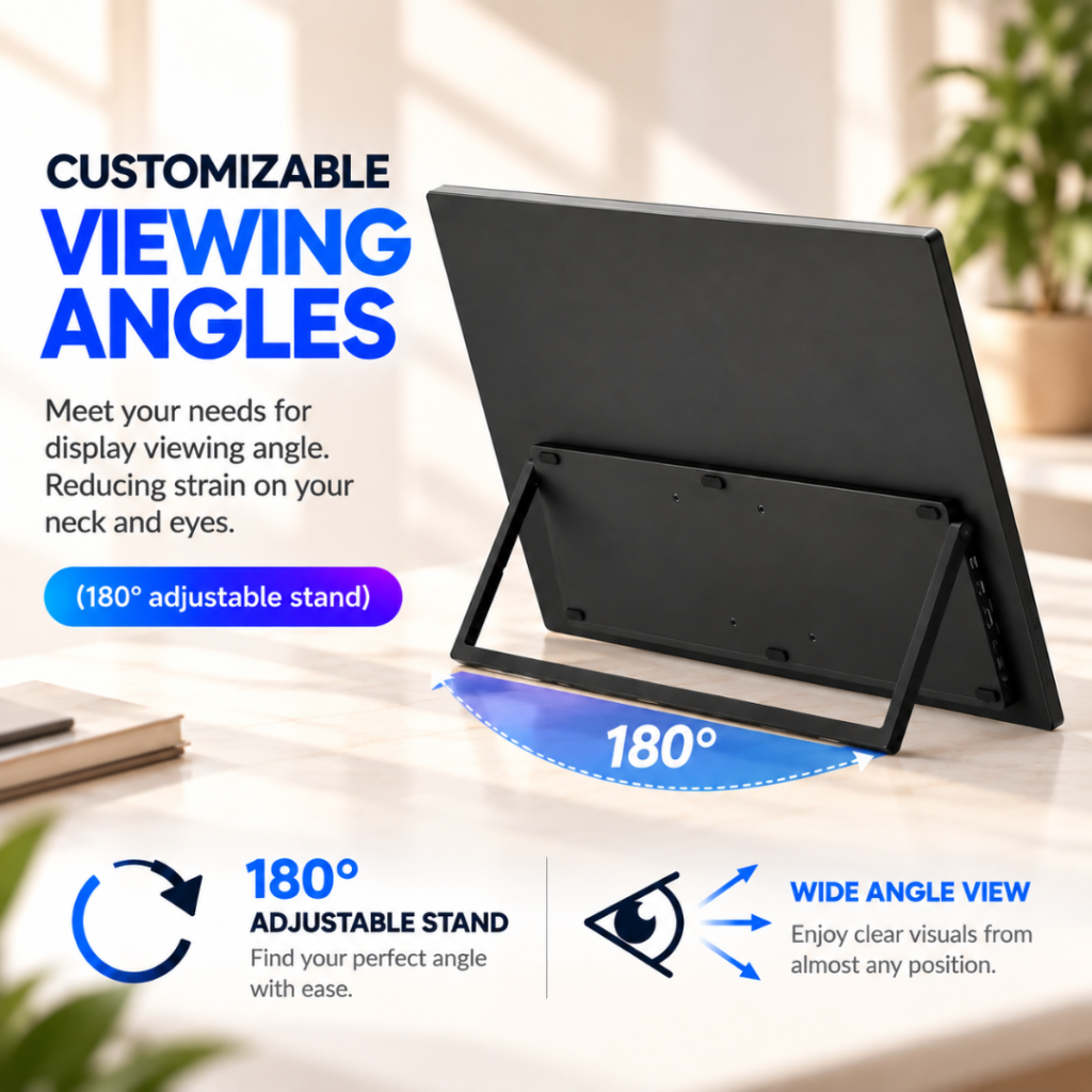 XAVION 23.8 inch gaming monitor with rear stand