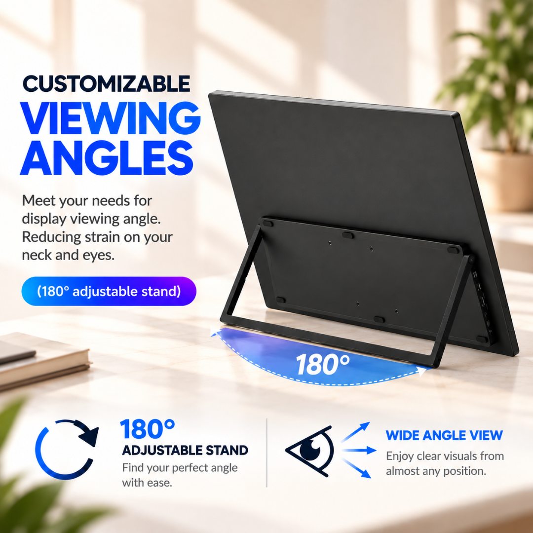 XAVION 23.8 inch gaming monitor with rear stand