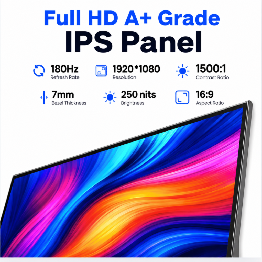XAVION 23.8 inch gaming monitor with HDMI and Type-C connectivity