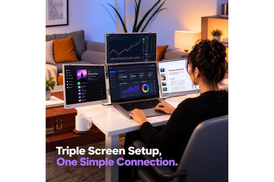 XAVION 18.5 inch Full HD IPS portable monitor